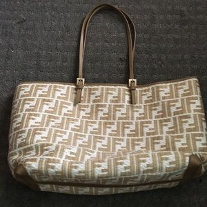 SOLD: Fendi Zucca Raffia Tote!